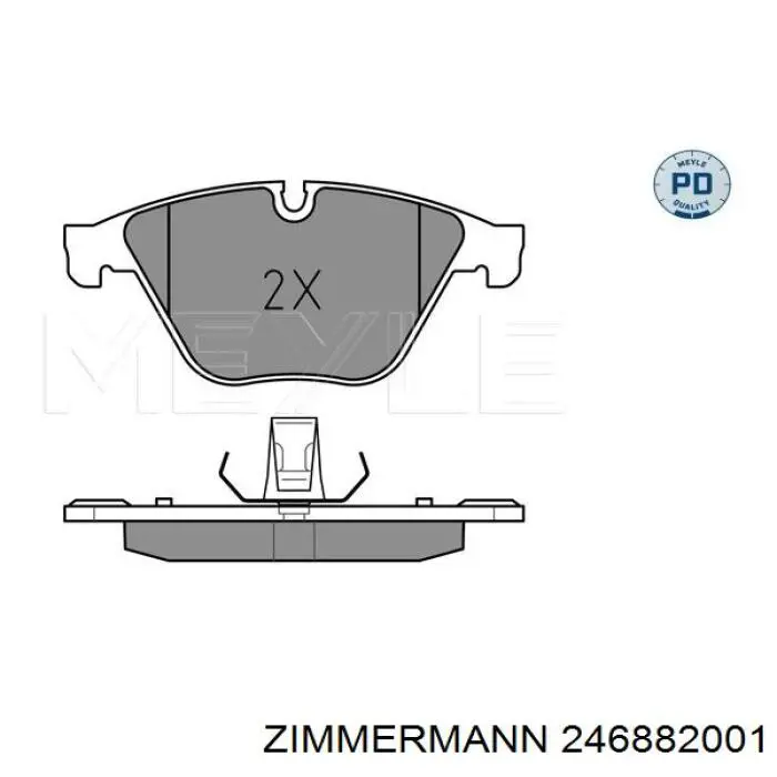 Колодки гальмівні передні, дискові 246882001 Zimmermann