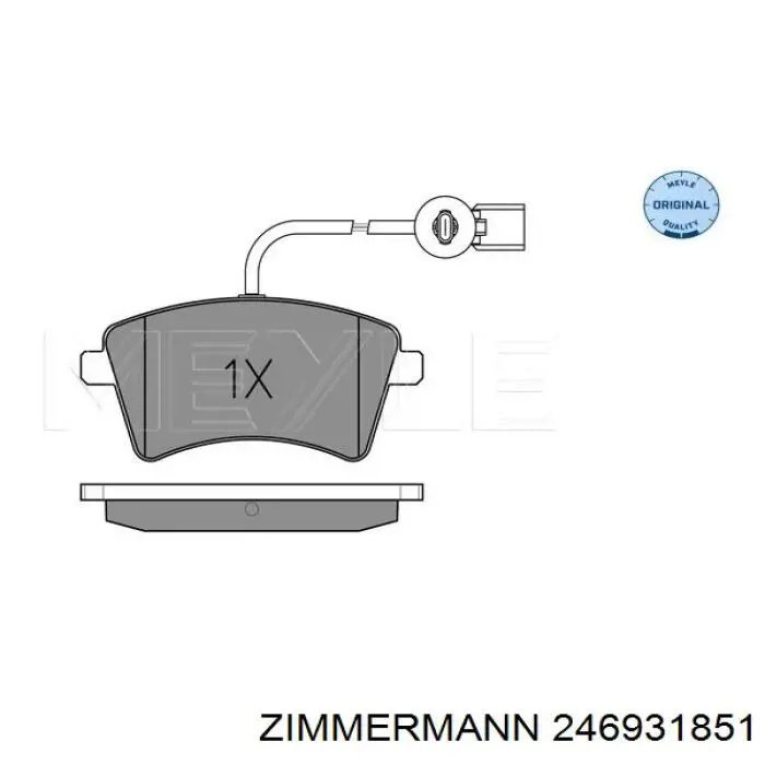 246931851 Zimmermann Передні гальмівні колодки