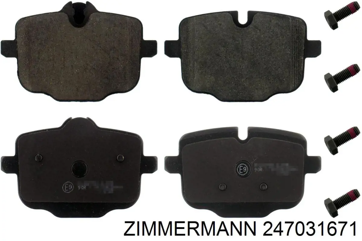 Задні гальмівні колодки 247031671 Zimmermann