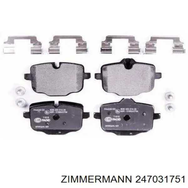 Задні гальмівні колодки Zimmermann 247031751 ціна, від 79.63 USD