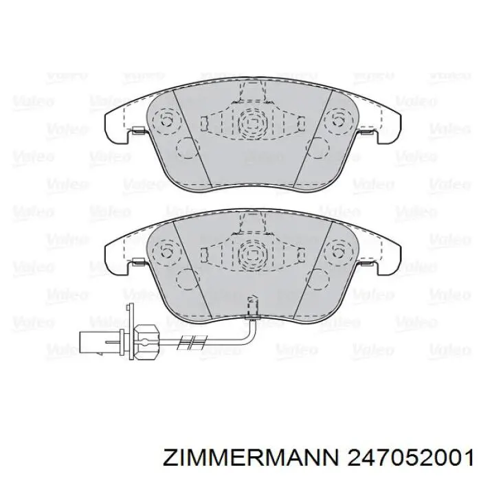 Гальмівні колодки Zimmermann 247052001 ціна, від 66.79 USD