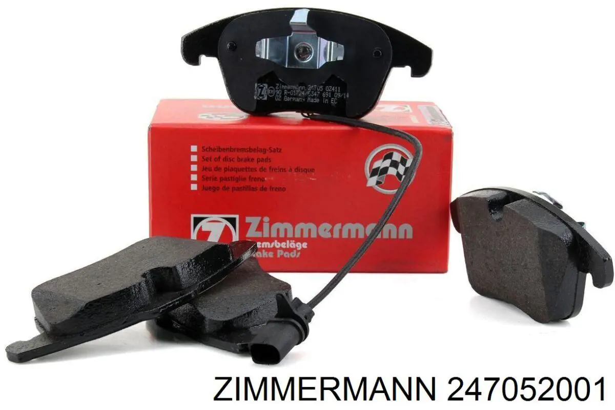 247052001 Zimmermann колодки гальмівні передні, дискові