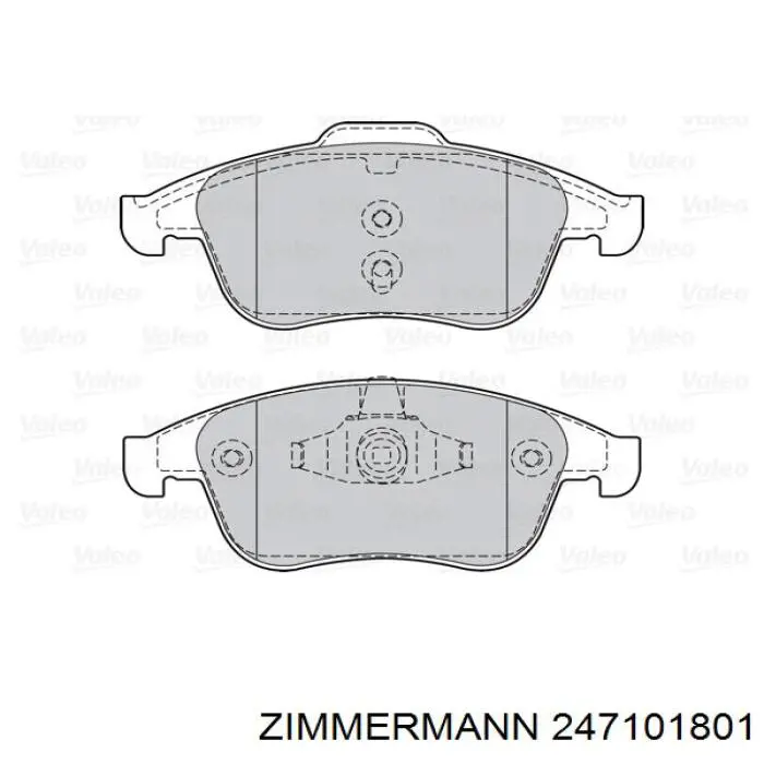 Передні тормозні колодки 247101801 Zimmermann