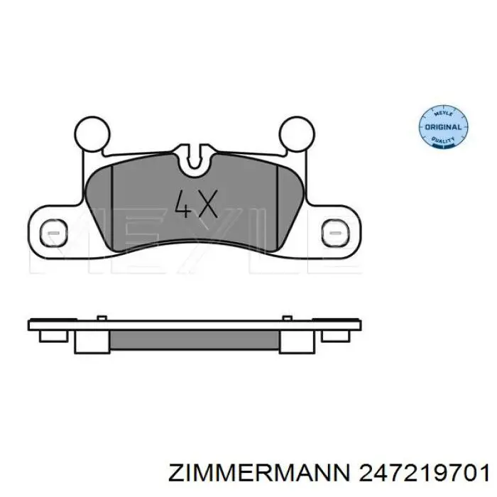 Задні гальмівні колодки Zimmermann 247219701 ціна, від 63.78 USD