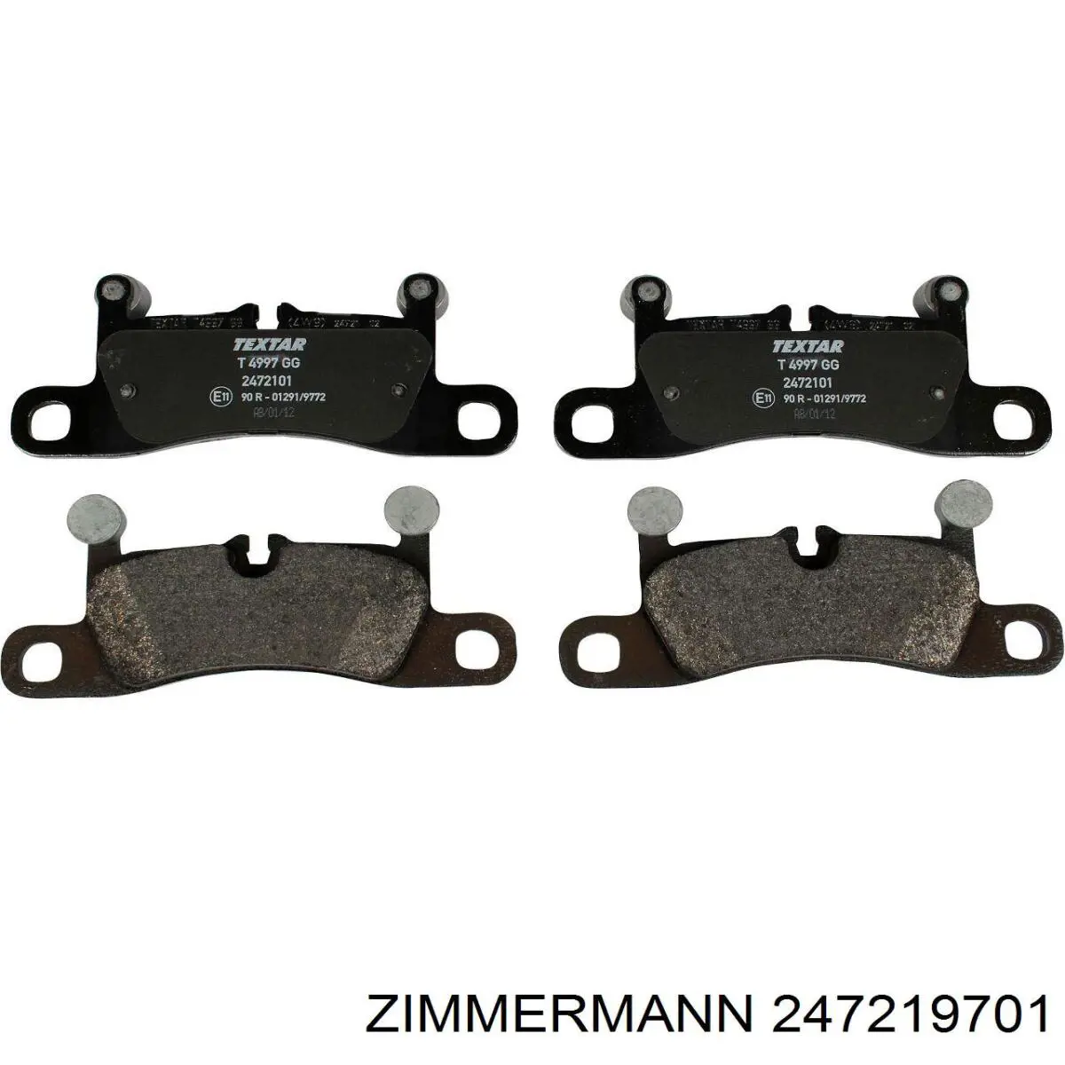 Задні гальмівні колодки Zimmermann 247219701 ціна, від 63.78 USD