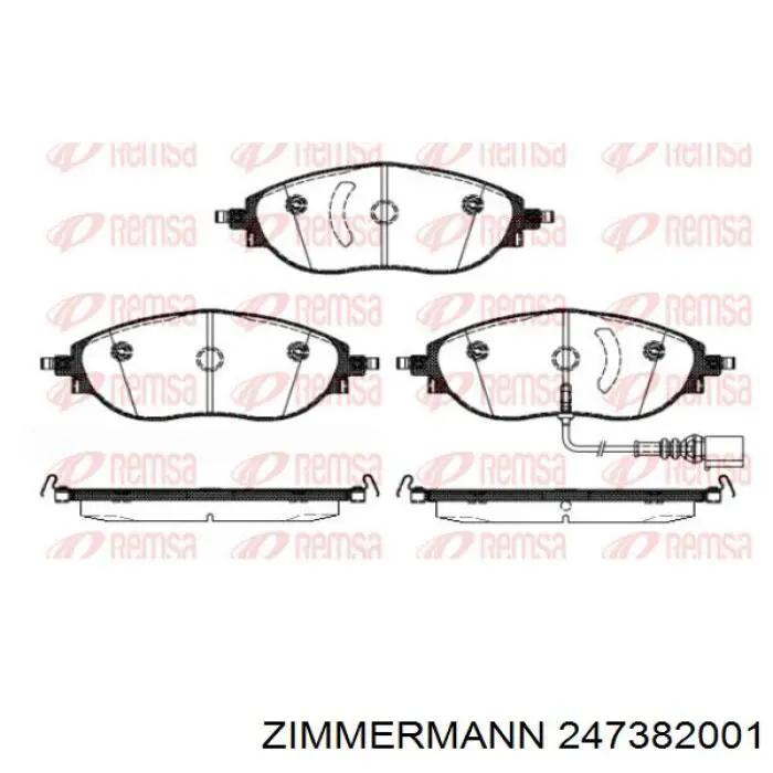 Купити 247382001 Zimmermann Колодки гальмівні передні, дискові