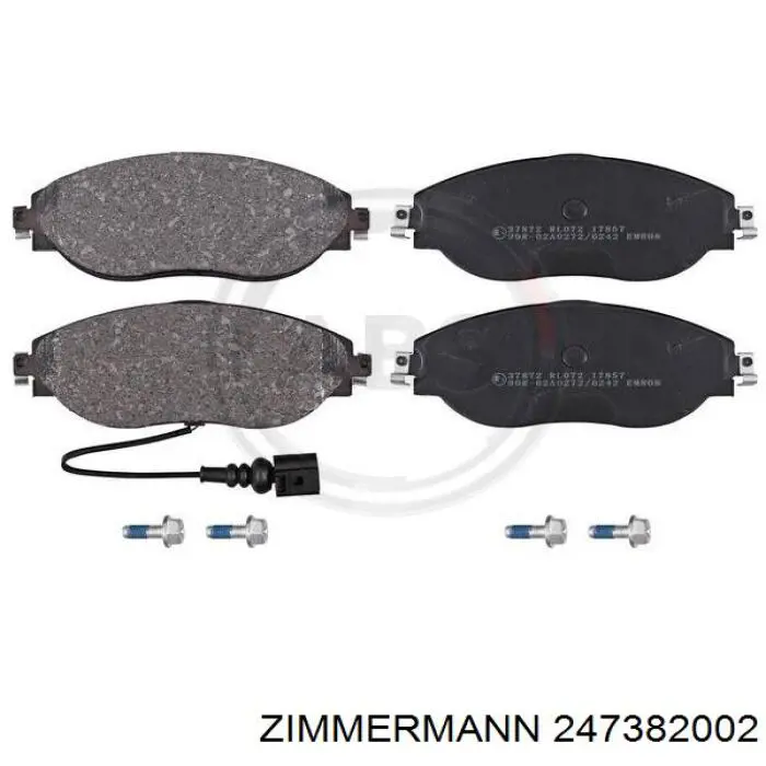 Гальмівні колодки Zimmermann 247382002 ціна, від 75.30 USD