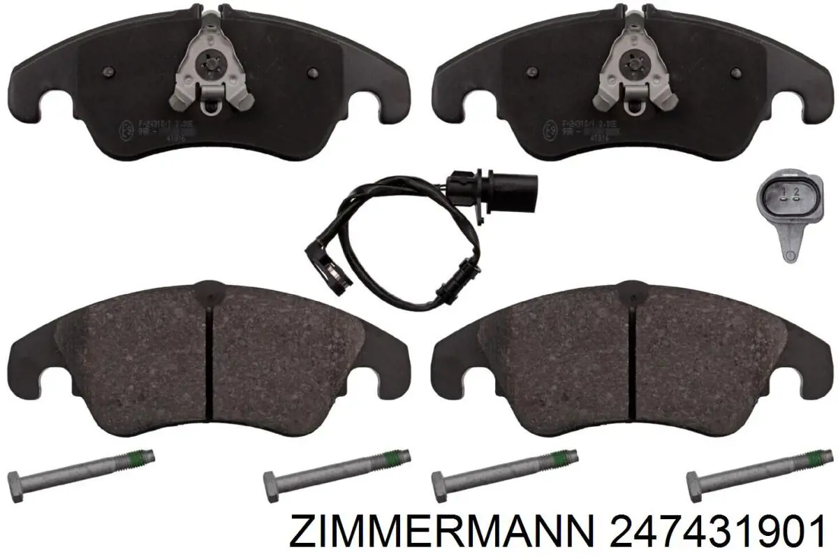 Купити 247431901 Zimmermann Колодки гальмівні передні, дискові