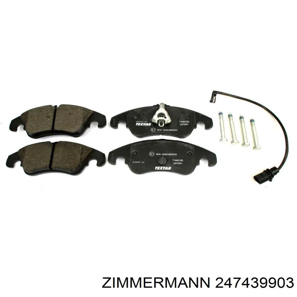 Передні тормозні колодки 247439903 Zimmermann