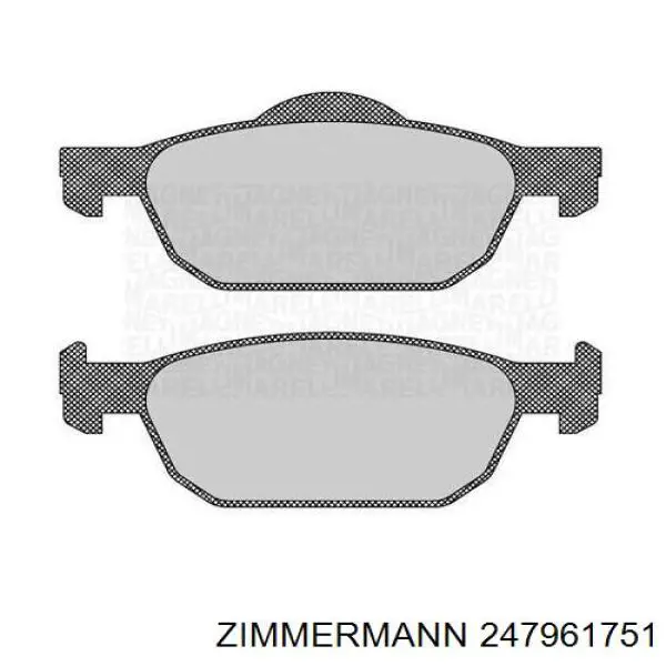 247961751 Zimmermann колодки гальмівні передні, дискові
