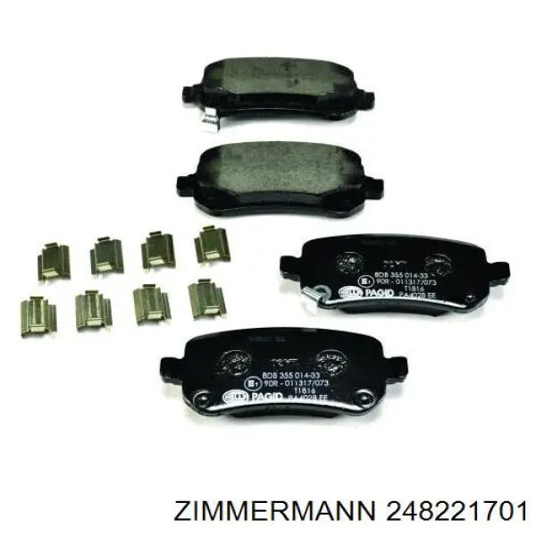 Задні гальмівні колодки Zimmermann 248221701 ціна, від 24.14 USD