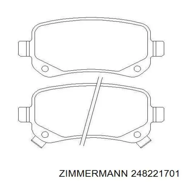 Купити 248221701 Zimmermann Задні колодки