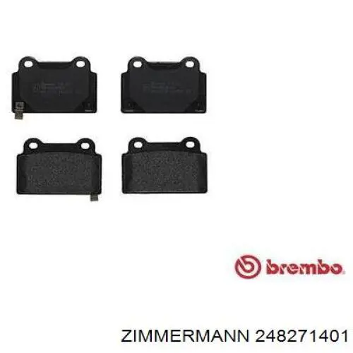 248271401 Zimmermann Колодки гальмівні задні, дискові