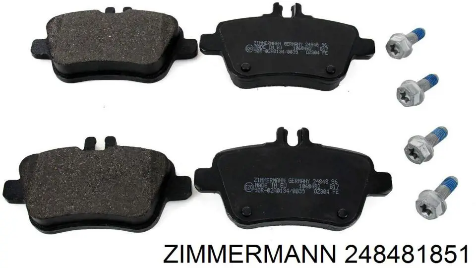 248481851 Zimmermann Колодки гальмівні задні, дискові