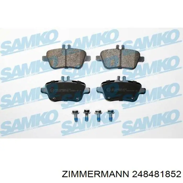 Задні гальмівні колодки 248481852 Zimmermann