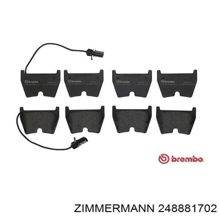 Гальмівні колодки Zimmermann 248881702 ціна, від 92.19 USD