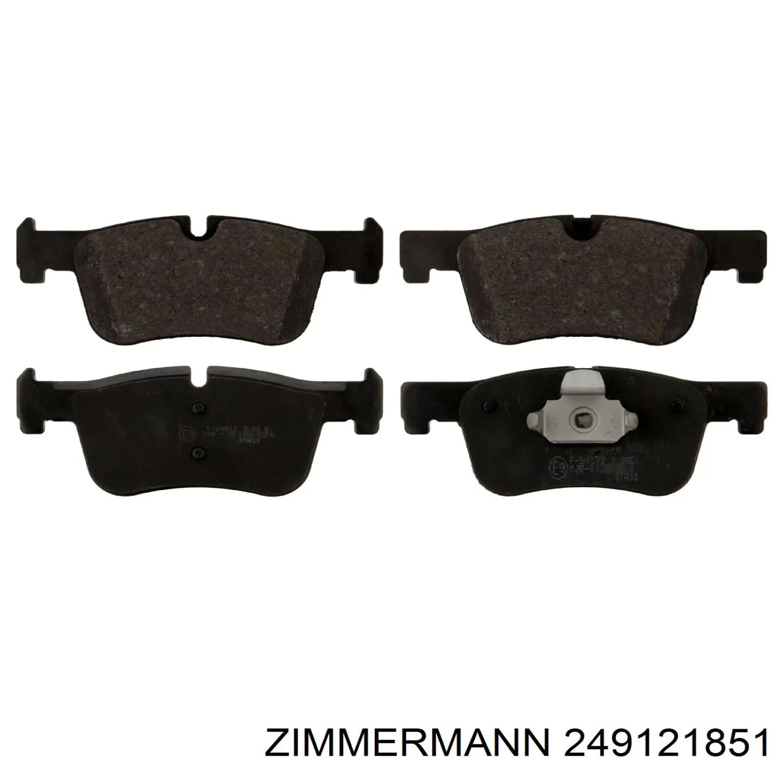 Передні тормозні колодки 249121851 Zimmermann