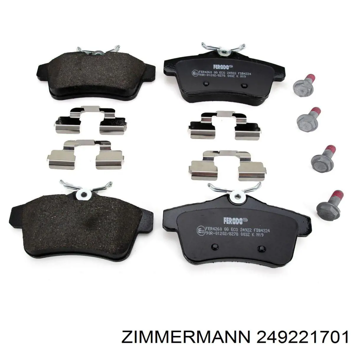 Задні гальмівні колодки Zimmermann 249221701 ціна, від 22.88 USD