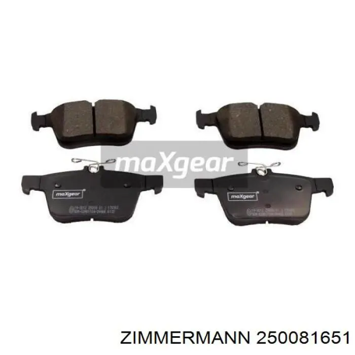 250081651 Zimmermann Колодки гальмівні задні, дискові