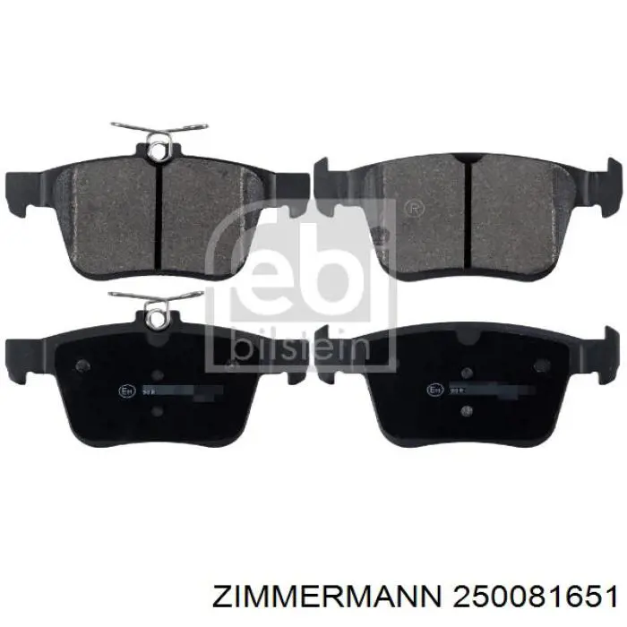 Задні гальмівні колодки Zimmermann 250081651 ціна, від 38.68 USD