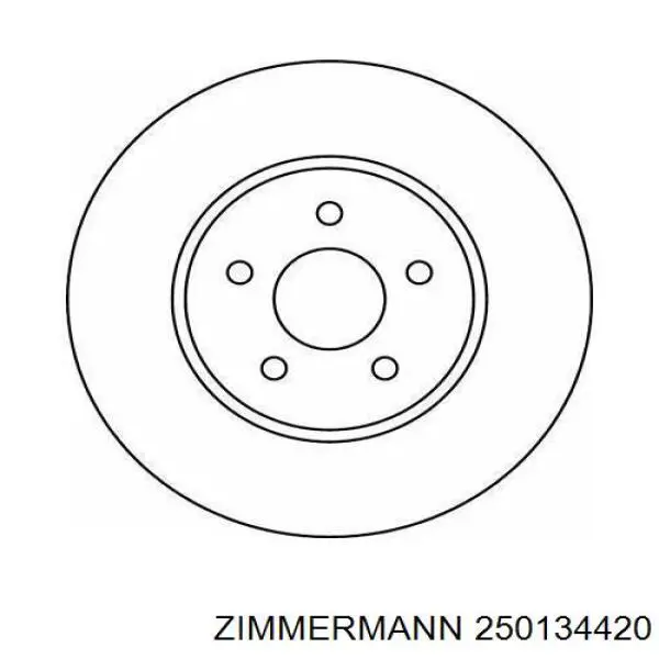 250134420 Zimmermann Гальмо дискове переднє