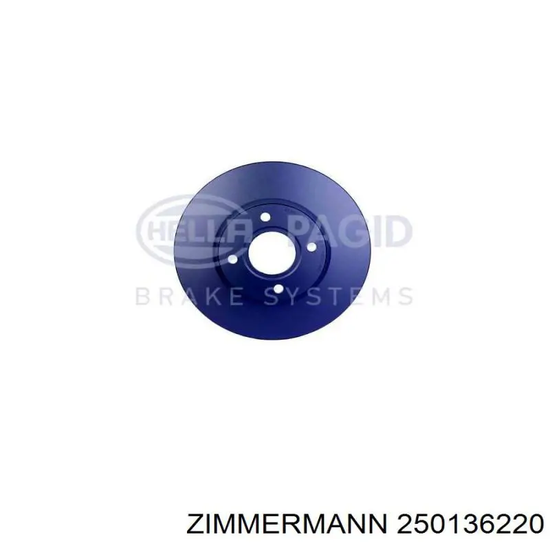 250136220 Zimmermann Гальмо дискове переднє