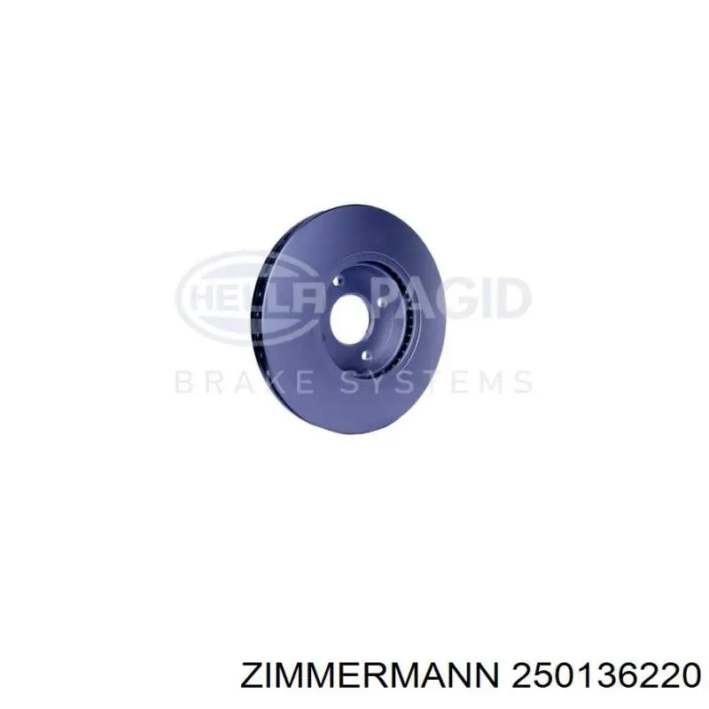 Диск переднього гальма Zimmermann 250136220 ціна, від 45.57 USD