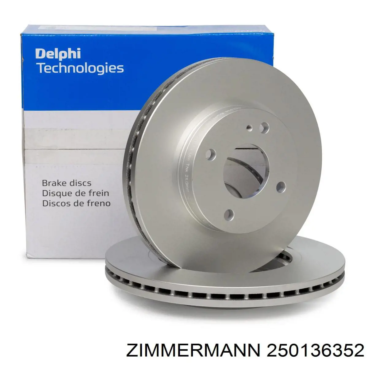 Диск гальмівний передній Zimmermann 250136352