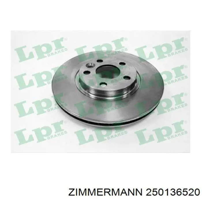Диск переднього гальма Zimmermann 250136520 ціна, від 66.02 USD