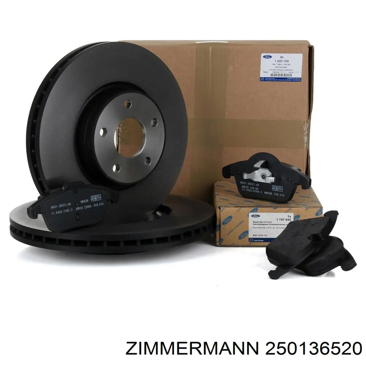 Диск переднього гальма Zimmermann 250136520 ціна, від 66.02 USD