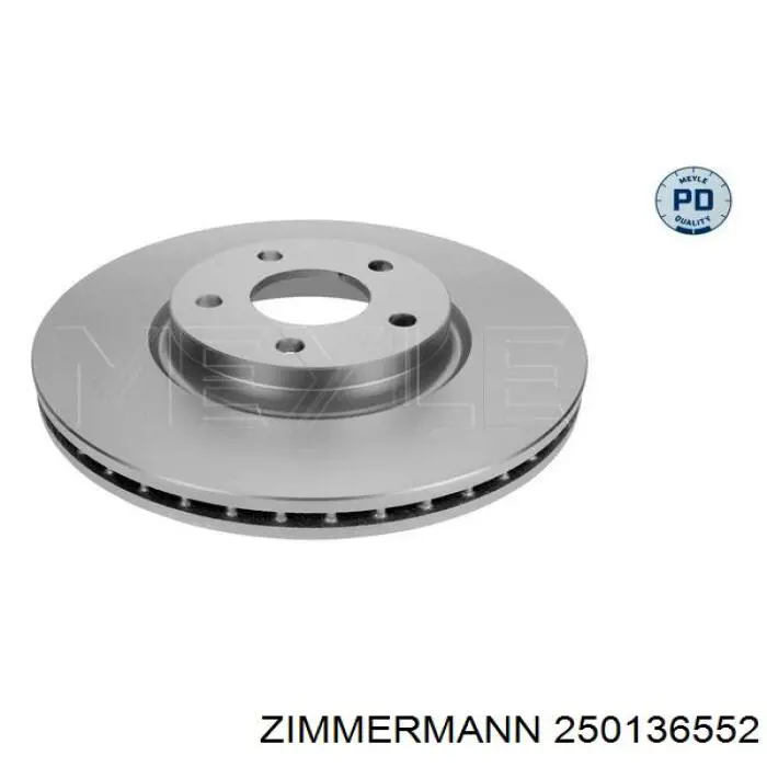 250136552 Zimmermann диск гальмівний передній