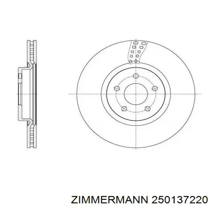 Купити 250137220 Zimmermann Ротор гальмівний
