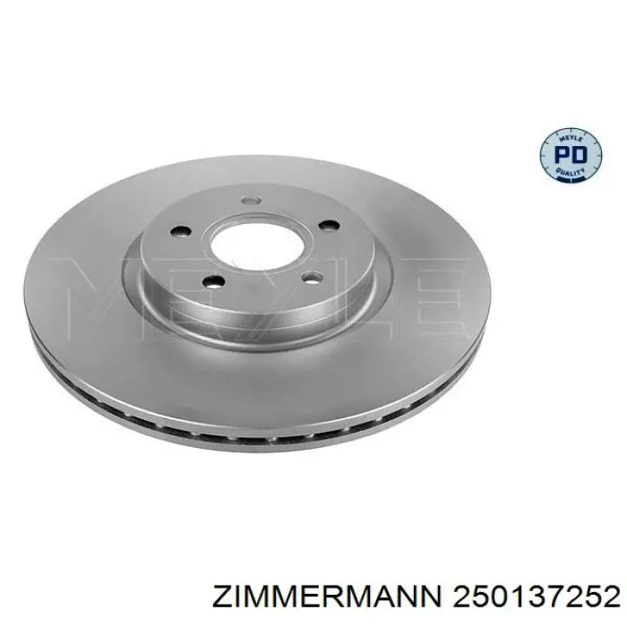 Диск переднього гальма Zimmermann 250137252 ціна, від 55.26 USD