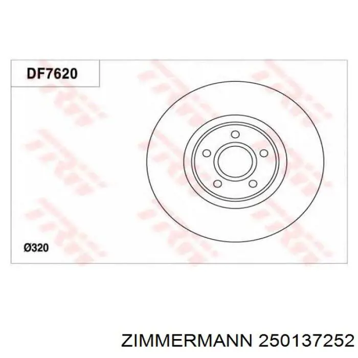 Купити 250137252 Zimmermann Ротор гальмівний