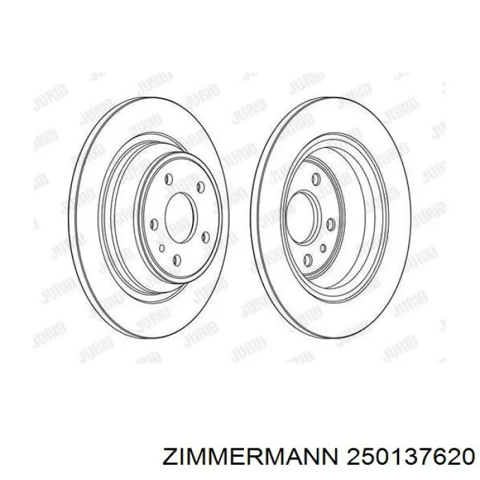 Диск гальмівний задній 250137620 Zimmermann