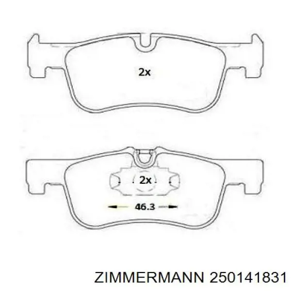 Тормозні колодки Zimmermann 250141831