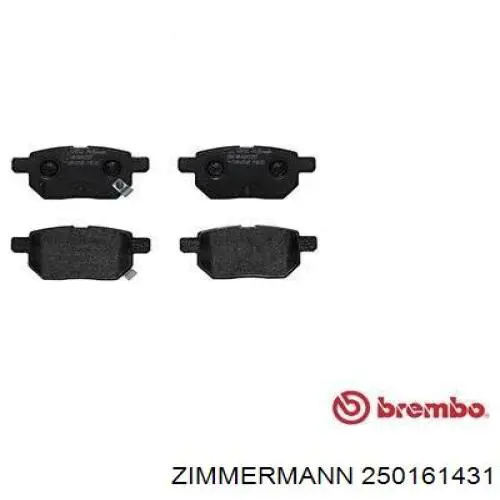 Задні дискові колодки Zimmermann 250161431
