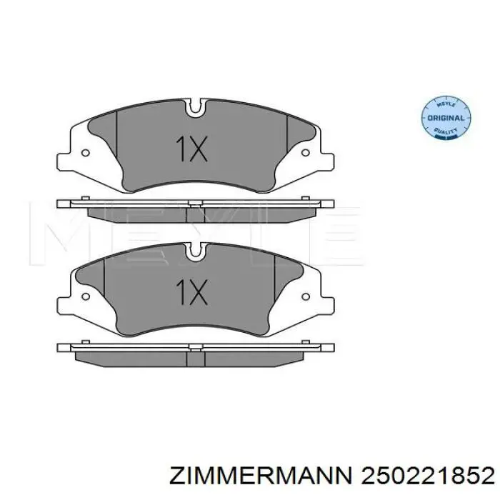 250221852 Zimmermann колодки гальмівні передні, дискові