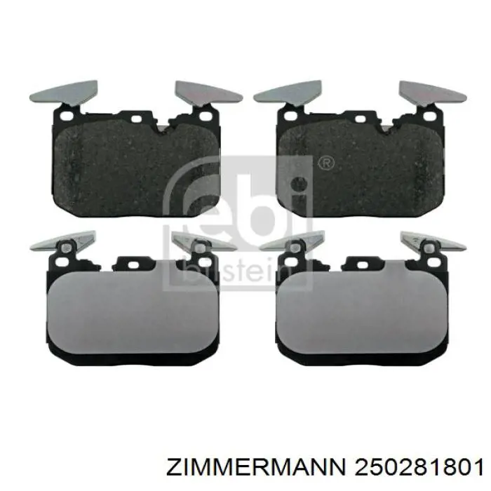 Купити 250281801 Zimmermann Колодки гальмівні передні, дискові