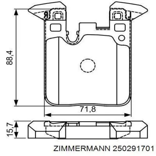 Купити 250291701 Zimmermann Задні колодки