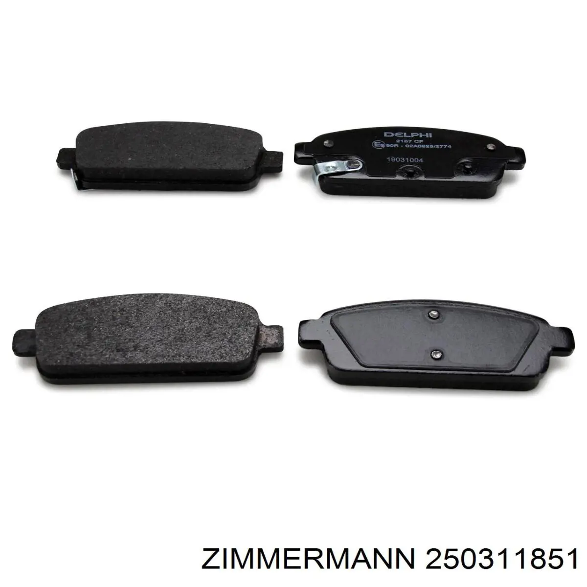 Передні тормозні колодки 250311851 Zimmermann
