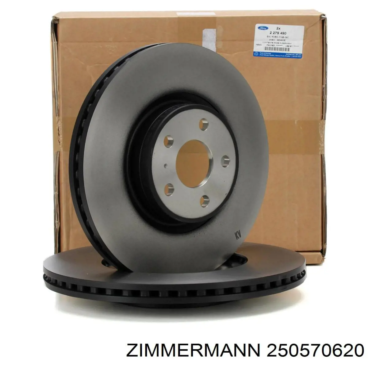 Диск переднього гальма Zimmermann 250570620 ціна, від 68.16 USD