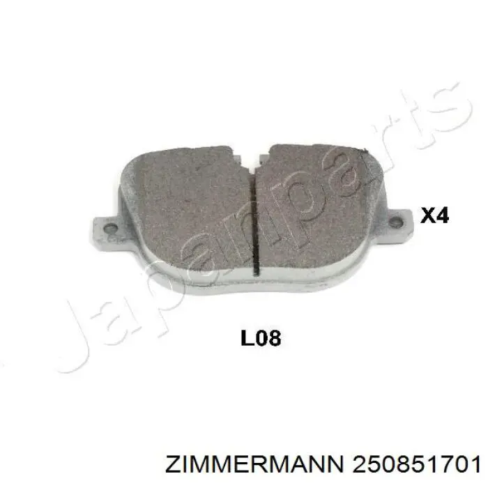 Задні гальмівні колодки Zimmermann 250851701 ціна, від 57.93 USD