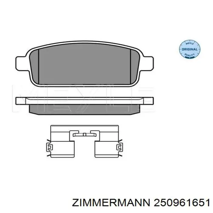 Задні дискові колодки Zimmermann 250961651