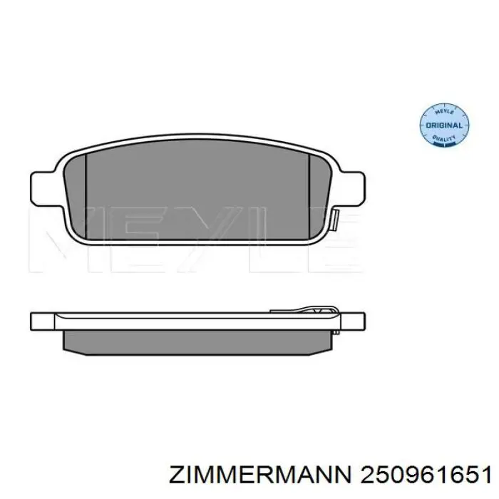 Купити 250961651 Zimmermann Задні колодки
