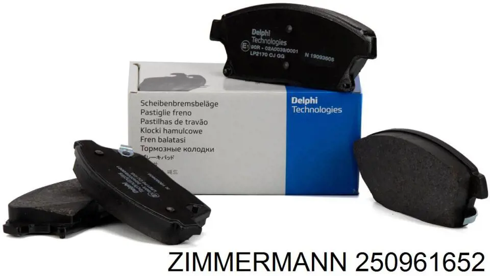 Задні дискові колодки Zimmermann 250961652