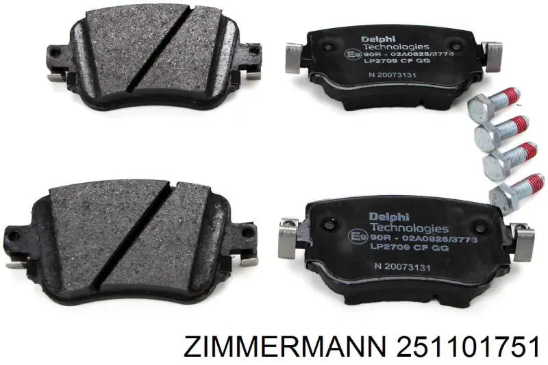 Задні гальмівні колодки Zimmermann 251101751 ціна, від 44.90 USD