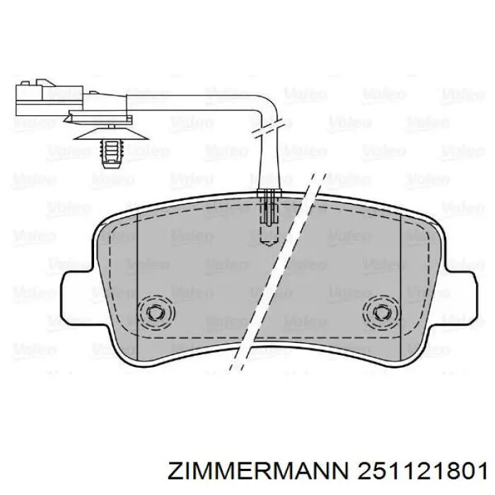 Задні гальмівні колодки Zimmermann 251121801 ціна, від 23.15 USD