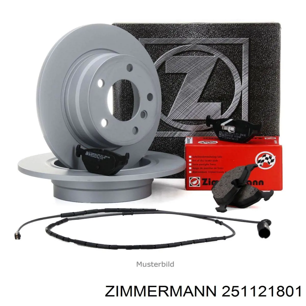 251121801 Zimmermann колодки гальмові задні, дискові