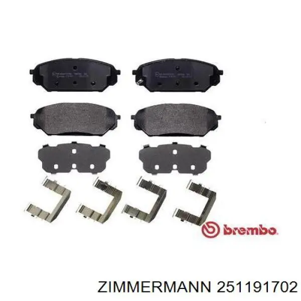 Купити 251191702 Zimmermann Колодки гальмівні передні, дискові